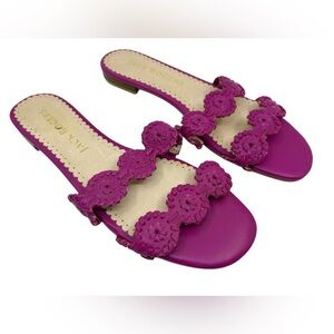 Jack Rogers pink mini Lauren slides  size 8 M